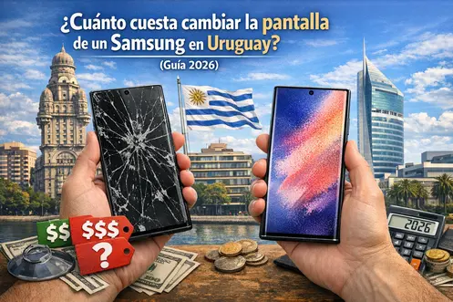 ¿Cuánto cuesta cambiar la pantalla de un Samsung en Uruguay? Guía 2026