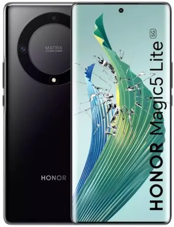Honor Magic5 Lite con la pantalla rota, listo para cambio de pantalla