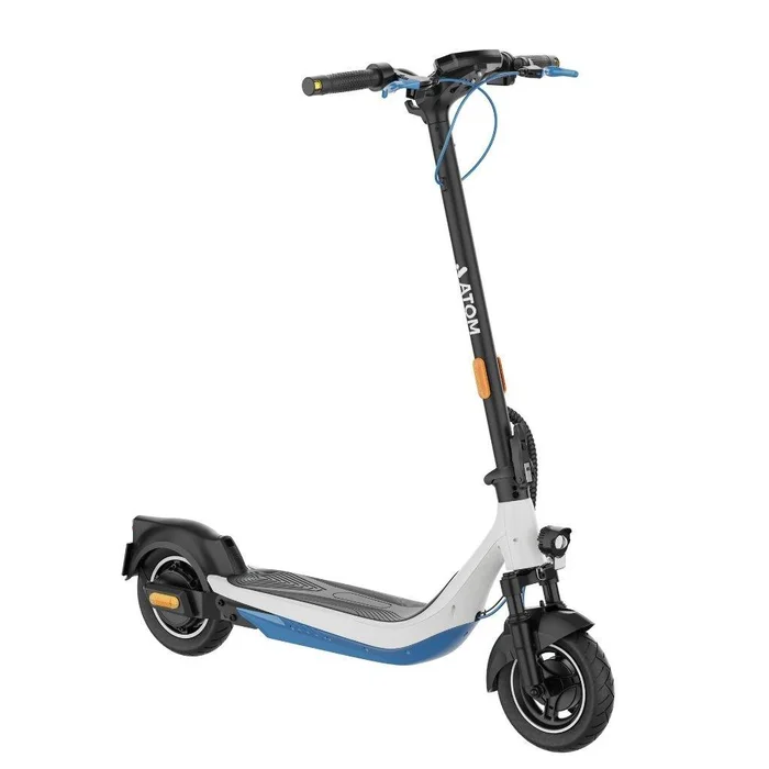 Monopatín Eléctrico Urbano ATOM TENACITY blanco y azul